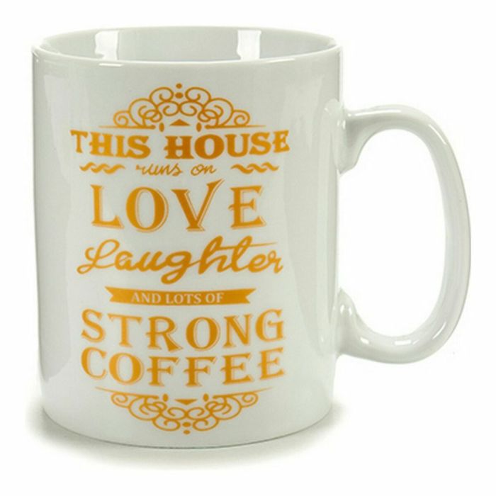 Taza Mug Coffee Porcelana Dorado Blanco 500 ml 24 Unidades 1