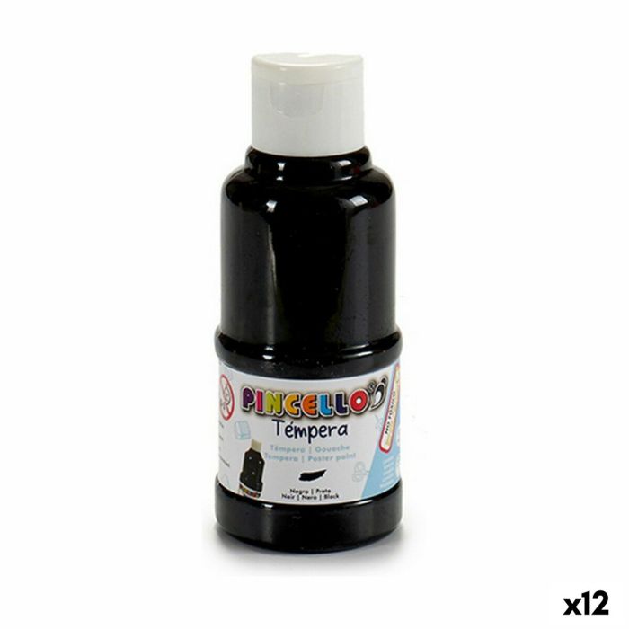 Témperas Negro (120 ml) (12 Unidades)