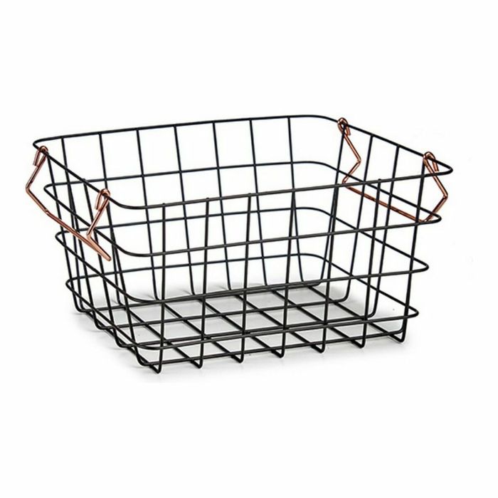 Cesta de Varilla Negro Acero Cobre (22,5 x 14 x 31,5 cm) (12 Unidades) 2 Cesta de Varilla Negro Acero Cobre (22,5 x 14 x 31,5 cm) (12 Unidades) 2