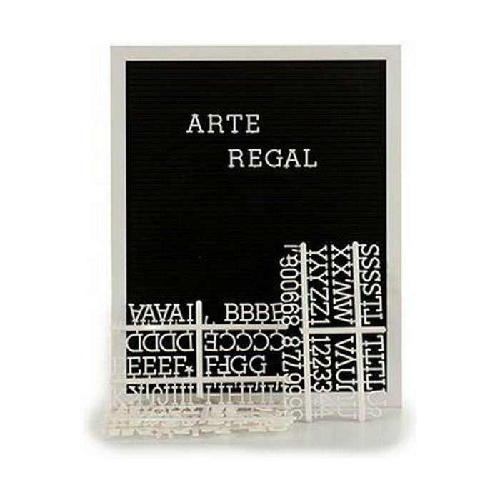Cuadro Negro Blanco Panel 144 Letras (2,5 x 50,5 x 40,5 cm) (12 Unidades) 1