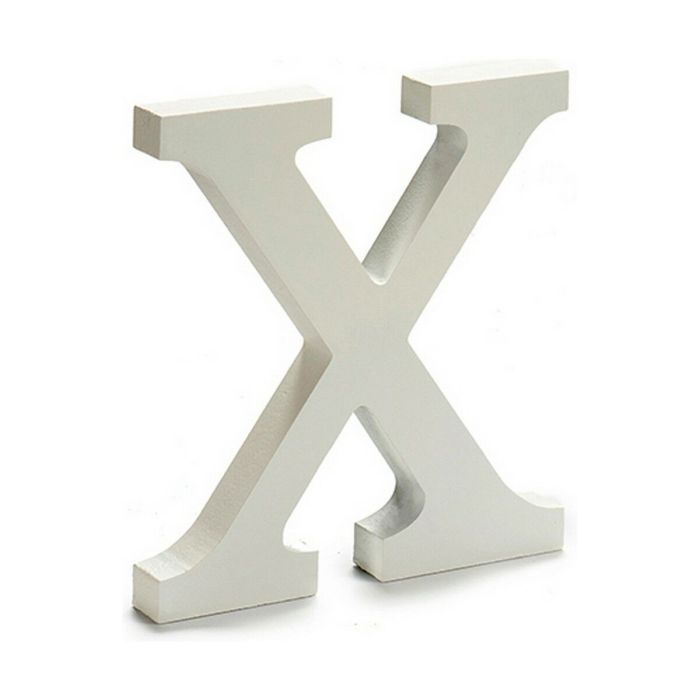 Letra X Madera Blanco (1,8 x 21 x 17 cm) (12 Unidades) 1