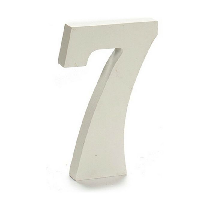 Número 7 Madera Blanco (1,8 x 21 x 17 cm) (12 Unidades) 1