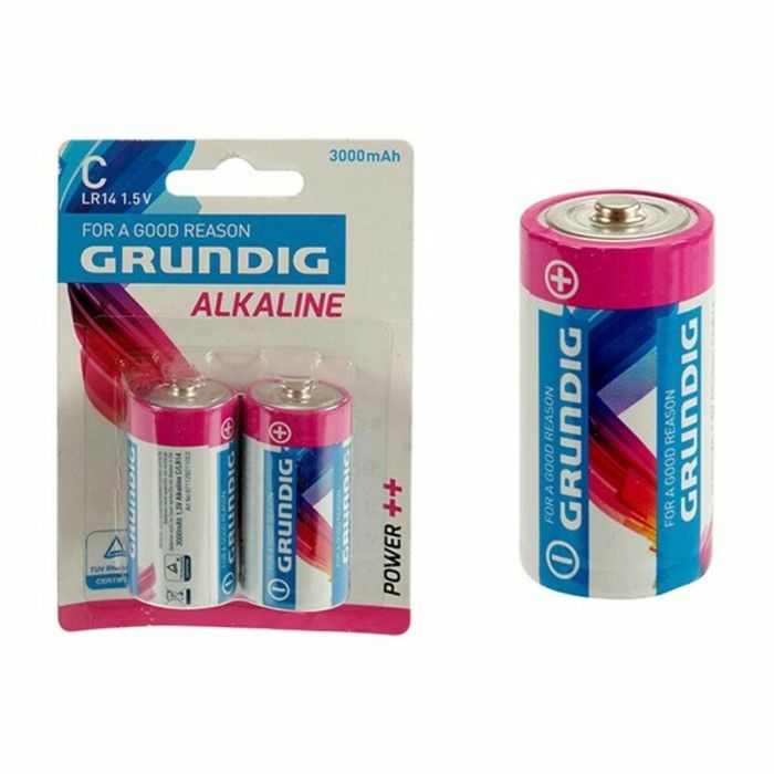 Pilas Alcalinas LR14 Grundig Tipo C (24 Unidades) 2 Pilas Alcalinas LR14 Grundig Tipo C (24 Unidades) 2