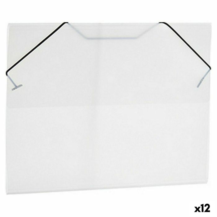 Carpeta Negro Transparente A4 (26 x 1 x 35,5 cm) (12 Unidades)