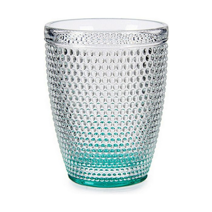 Vaso Puntos Turquesa Vidrio (300 ml) (6 Unidades) Vaso Puntos Turquesa Vidrio (300 ml) (6 Unidades)