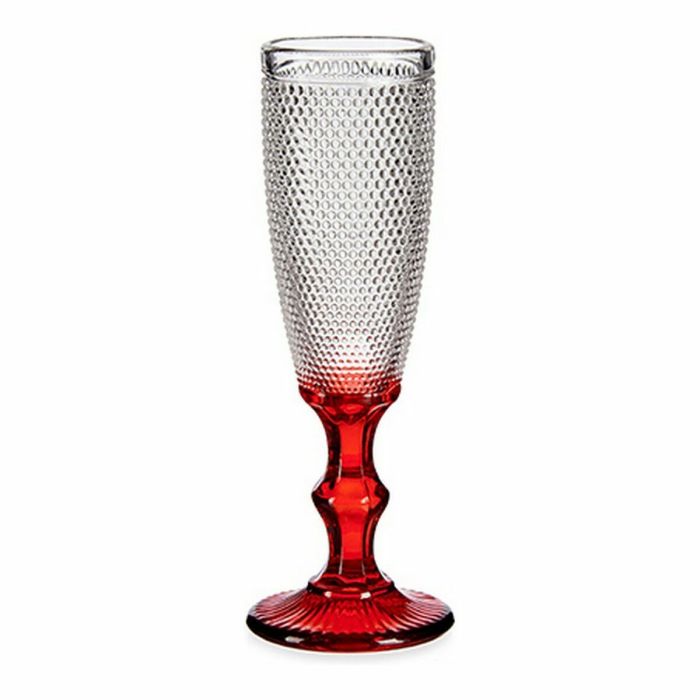 Copa de champán Rojo Transparente Puntos Vidrio 6 Unidades (180 ml) 1