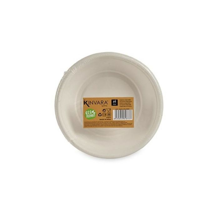 Set de Platos Compostable Blanco 64 Unidades 1 Set de Platos Compostable Blanco 64 Unidades 1