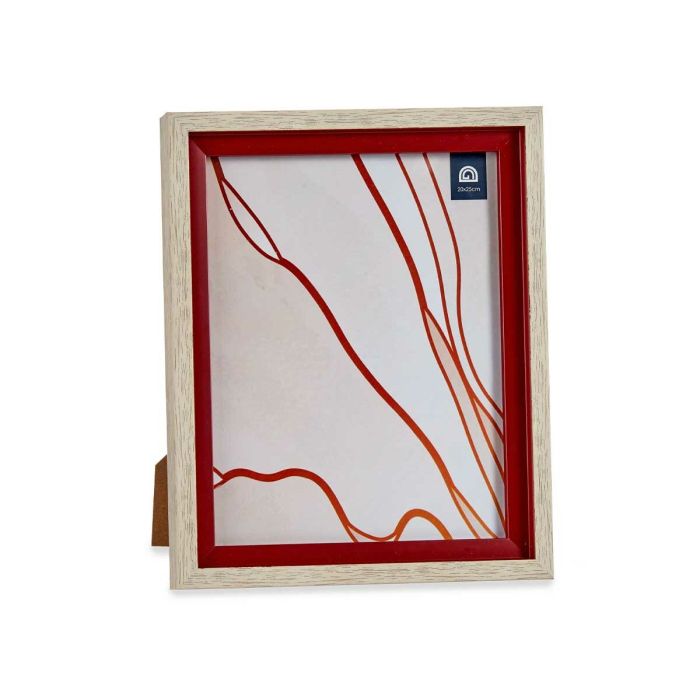 Marco de Fotos Cristal Rojo Madera Marrón Plástico (24 x 2 x 29 cm) (6 Unidades) 1