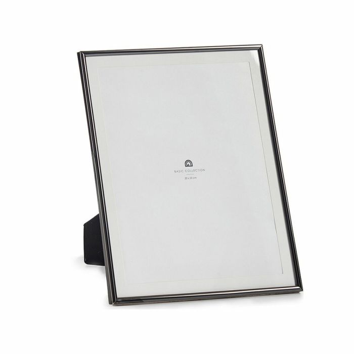 Marco de Fotos Negro Cristal Acero (23 x 28 x 15 cm) (12 Unidades) 1