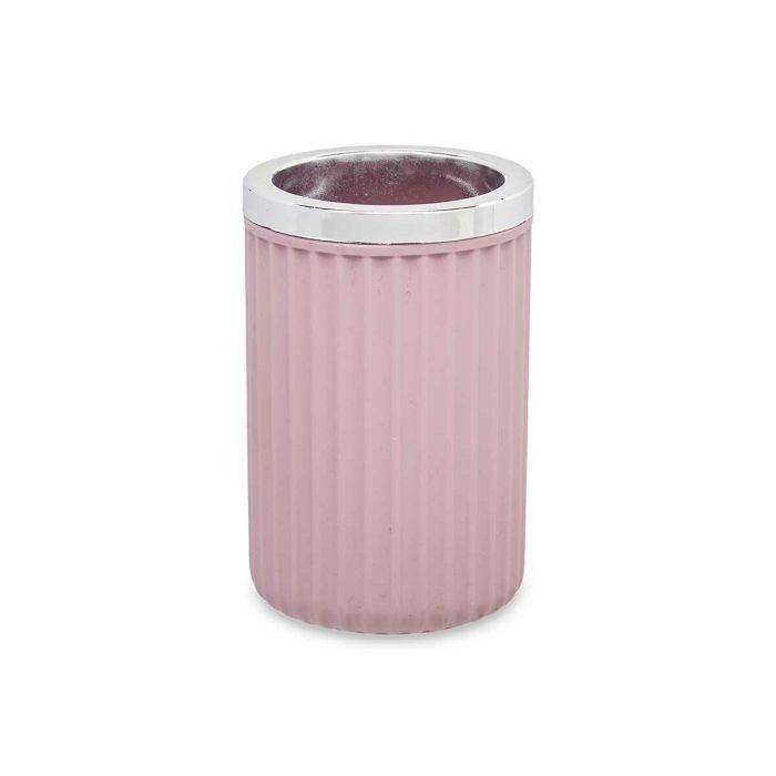 Vaso Portacepillos de Dientes Rosa Plástico 32 unidades (7,5 x 11,5 x 7,5 cm) 2
