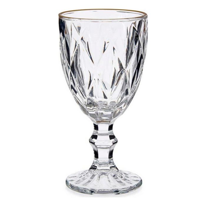 Copa de vino Dorado Transparente Vidrio 6 Unidades (330 ml) 1
