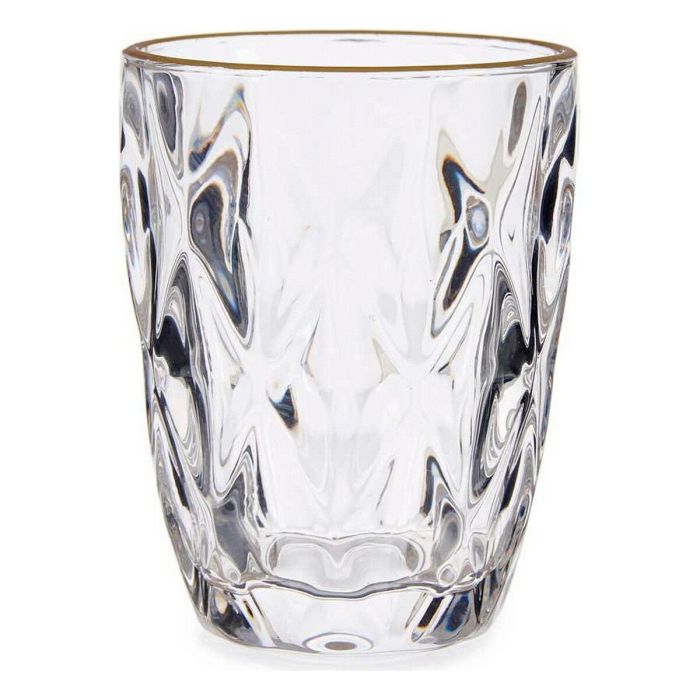 Vaso Dorado Transparente Vidrio (270 ml) (6 Unidades) 1