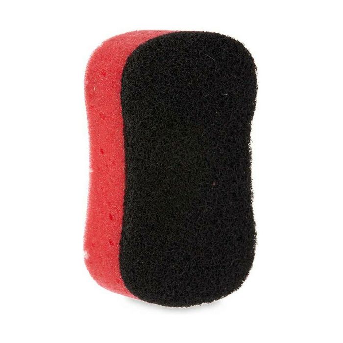 Estropajo Espuma Rojo Negro Fibra abrasiva (40 unidades) 2