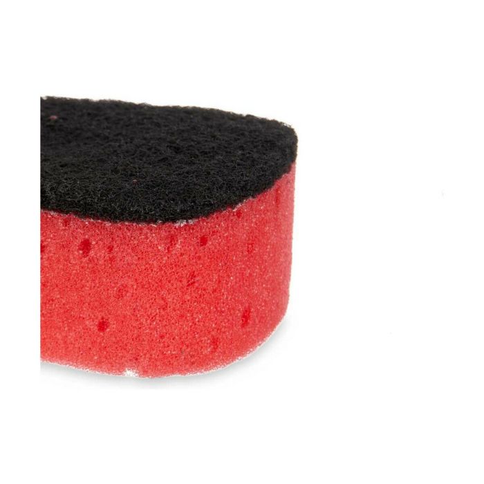 Estropajo Espuma Rojo Negro Fibra abrasiva (40 unidades) 1