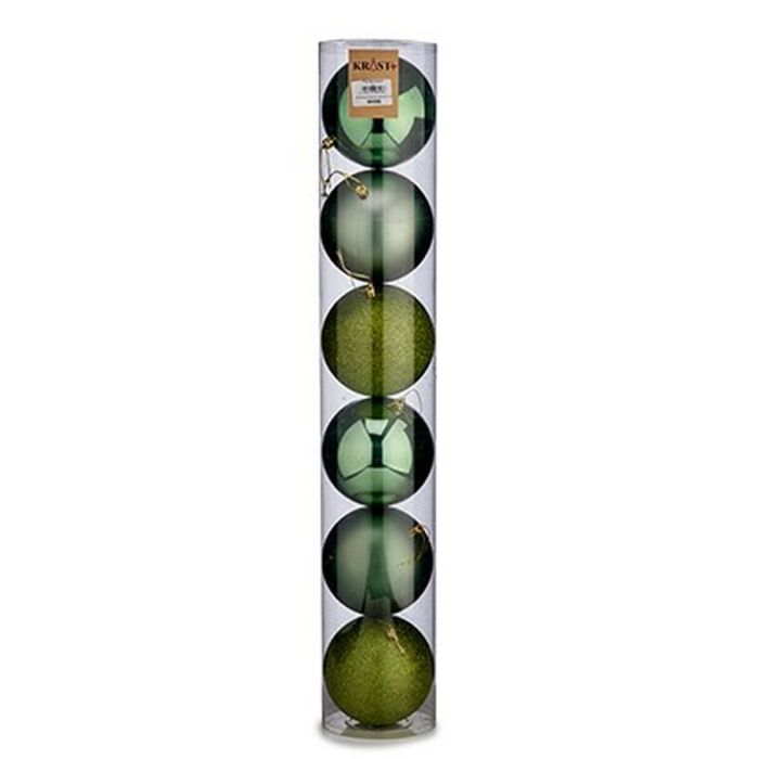 Set de Bolas de Navidad 6 Piezas Verde Plástico Ø 12 cm (6 Unidades) 2