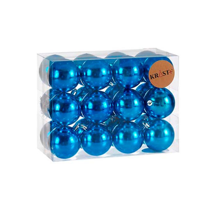 Set de Bolas de Navidad Azul Plástico (12 Unidades) 2