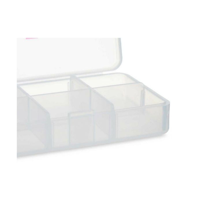 Pastillero con Compartimentos Transparente Plástico (11,5 x 18 x 2,2 cm) (12 Unidades) 1