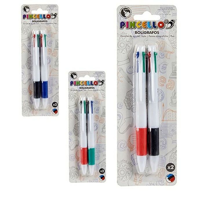Set de Bolígrafos Blanco Plástico (12 Unidades) 2