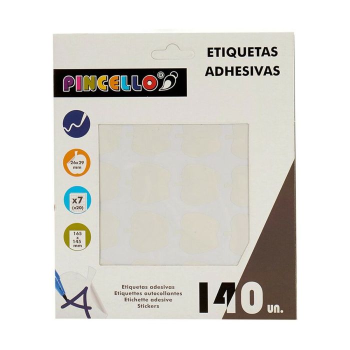 Etiquetas adhesivas Blanco 22 x 49 mm Manzana (12 Unidades) 2