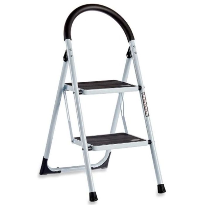 Escalera plegable Blanco Negro Gris Metal 38 x 50 x 84 cm (6 Unidades) 2