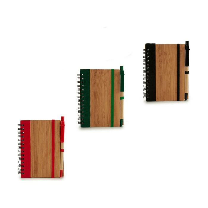 Libreta de Anillas con Bolígrafo Bambú 1 x 13 x 10,5 cm (24 Unidades) 1