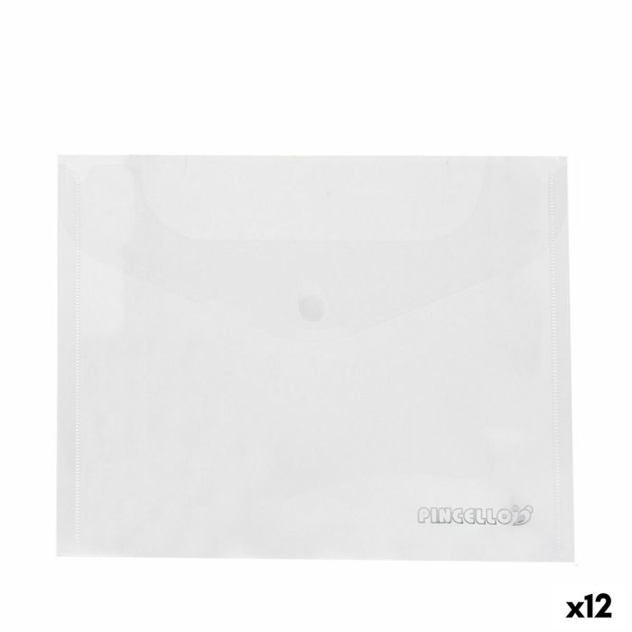 Portadocumentos con Solapa Plástico Transparente A5 (12 Unidades) Portadocumentos con Solapa Plástico Transparente A5 (12 Unidades)