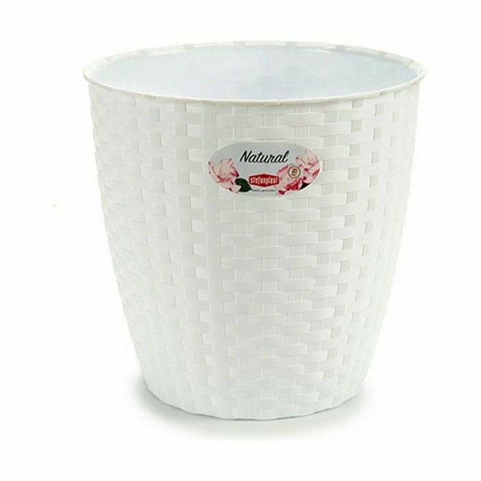 Macetero Stefanplast Blanco Plástico 24 x 22,5 x 24 cm (6 Unidades) 2