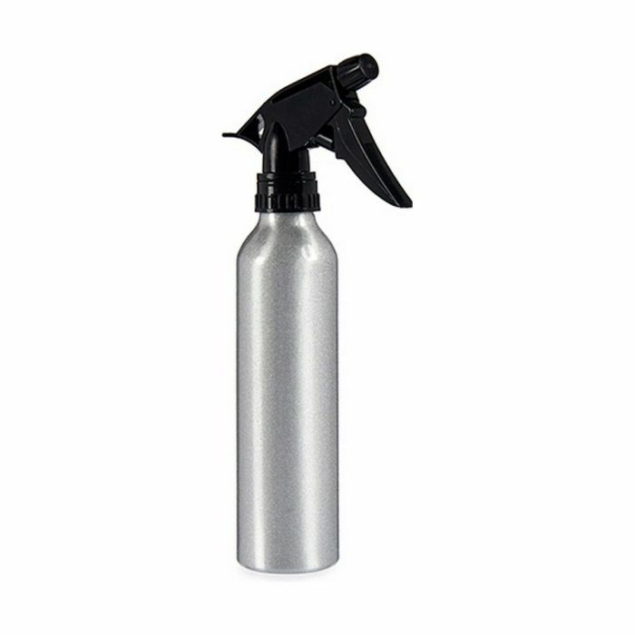 Botella Pulverizadora Negro Plateado Aluminio 300 ml (24 Unidades) 1