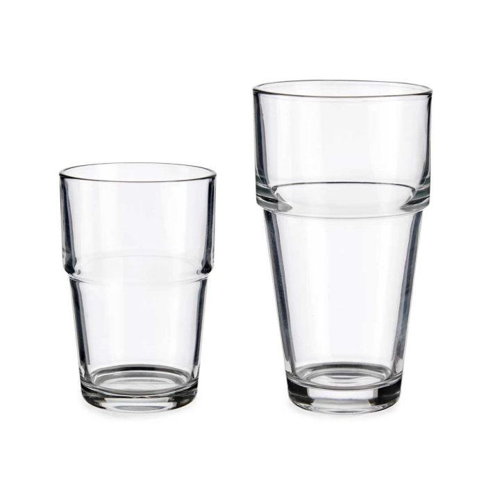 Set de Vasos Transparente Vidrio 260 ml 370 ml (4 Unidades) 3