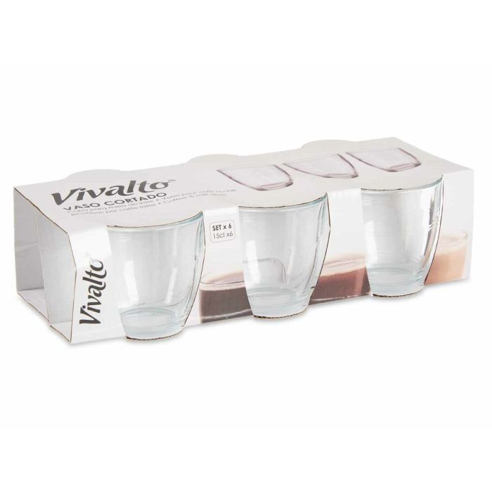 Set de Vasos Transparente Vidrio 150 ml (12 Unidades) 1