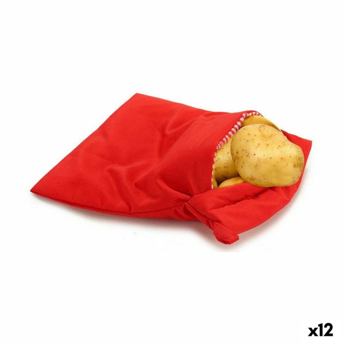 Bolsa para Cocinar Microondas Patatas Rojo 20 x 2 x 25 cm (12 Unidades) 