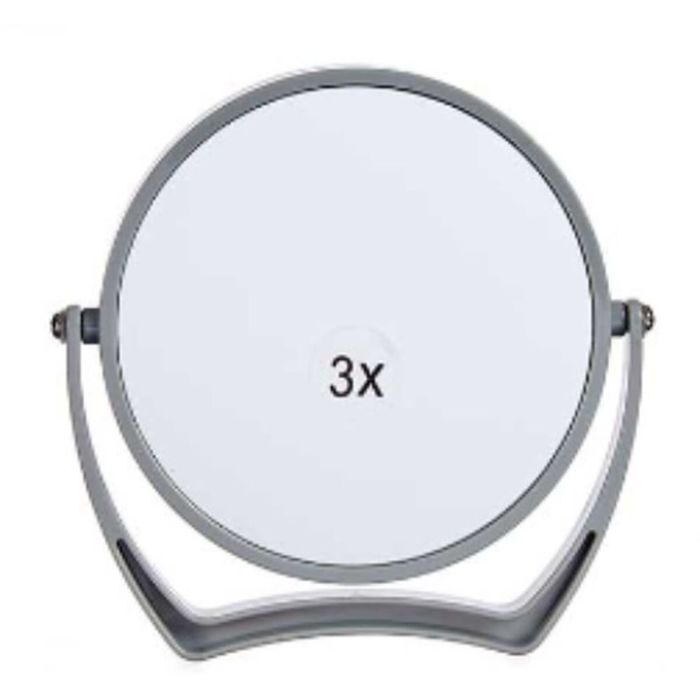 Espejo de Aumento Gris Cristal Plástico 19 x 18,7 x 2 cm (6 Unidades) 2