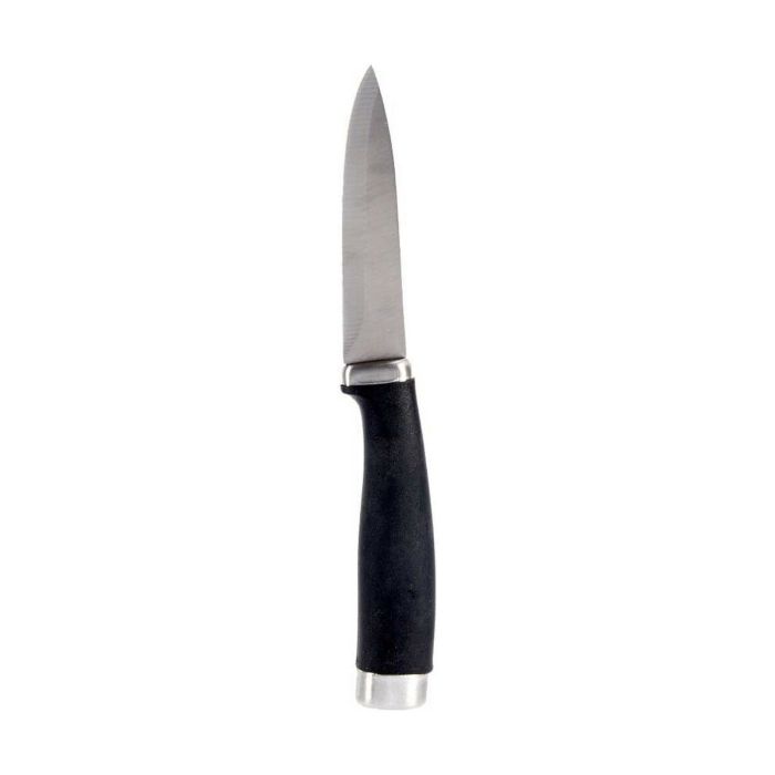 Cuchillo Pelador Plateado Negro Acero Inoxidable Plástico (12 Unidades) 2