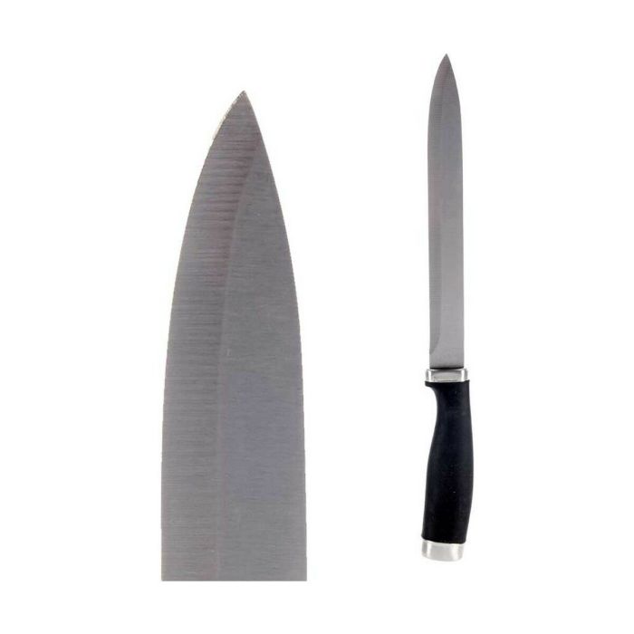 Cuchillo de Cocina 3,5 x 33 x 2 cm Plateado Negro Acero Inoxidable Plástico (12 Unidades) 2