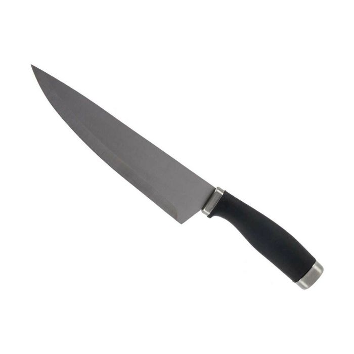 Cuchillo de Cocina 5 x 2 x 33 cm Plateado Negro Acero Inoxidable Plástico (12 Unidades) 2