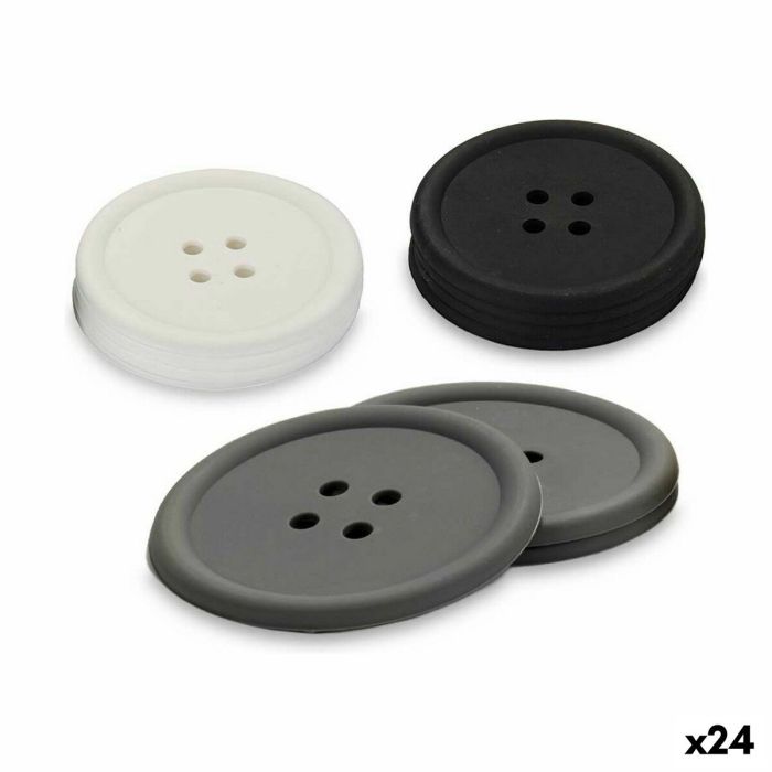 Posavasos Botón Set Silicona (24 Unidades)