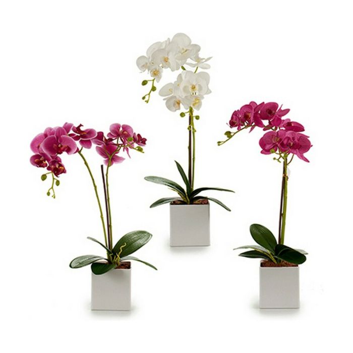 Planta Decorativa Orquídea 18 x 47 x 14 cm Plástico (6 Unidades) 1