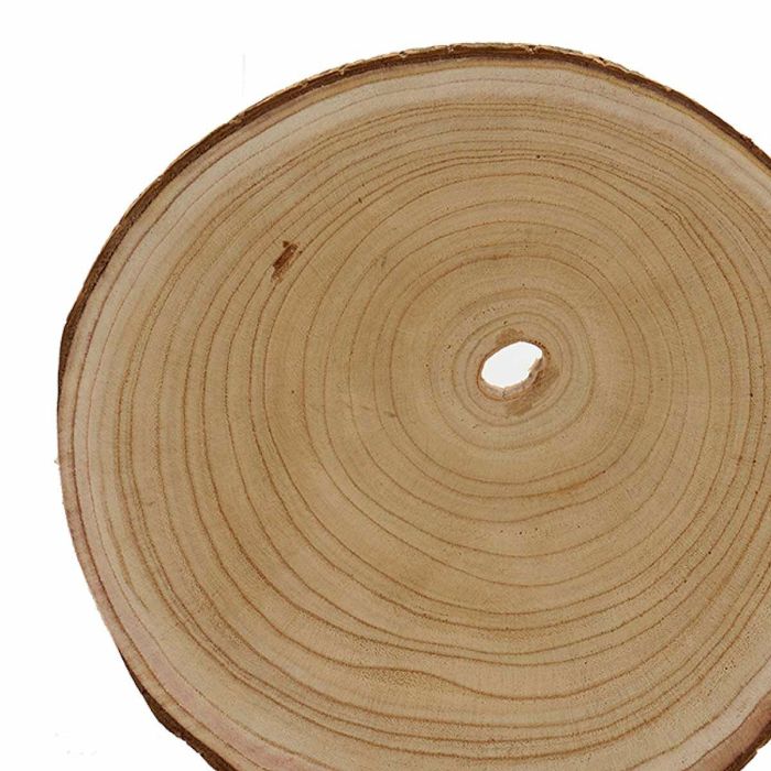 Tronco Decorativo Marrón Madera de Paulonia 30 x 2 x 30 cm (12 Unidades) 1