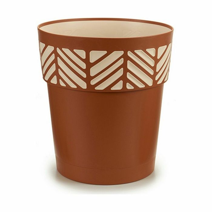 Maceta Autorriego Stefanplast Orfeo Terracota Plástico 29 x 29 x 29 cm (6 Unidades) 2