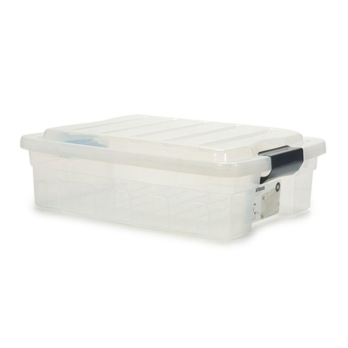 Caja de Almacenaje con Tapa Transparente Plástico 35 x 14 x 47 cm (14 Unidades) 2