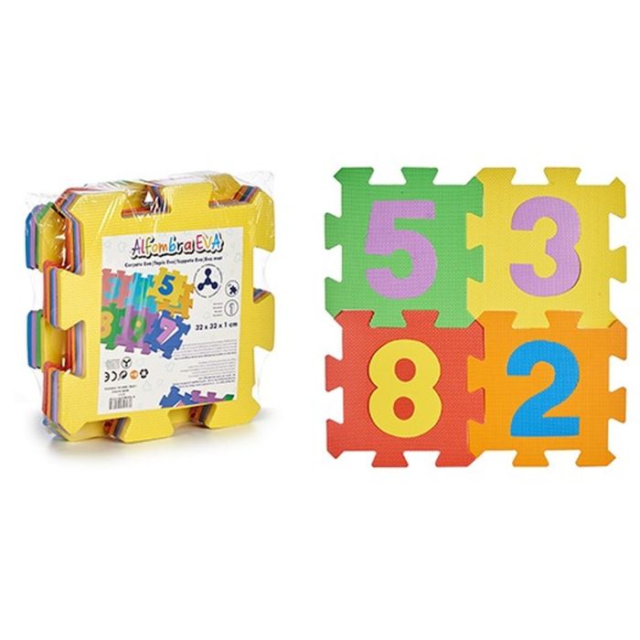 Alfombra Puzzle Multicolor Números Goma Eva (12 Unidades) 2