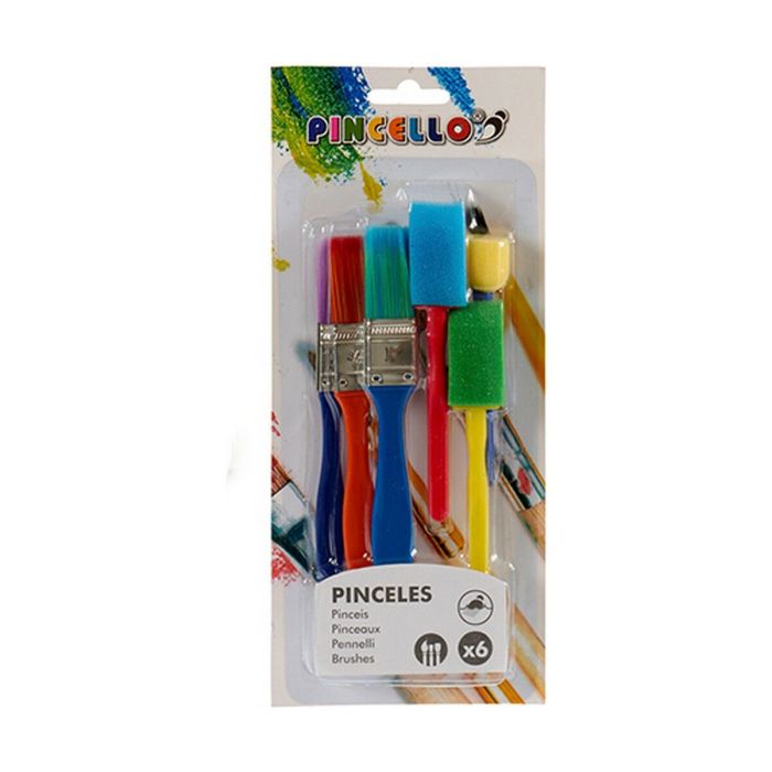 Pinceles Multicolor Set Esponja (12 Unidades) 1