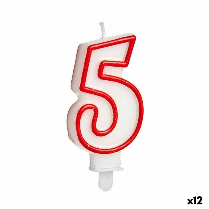 Vela Cumpleaños Número 5 (12 Unidades)