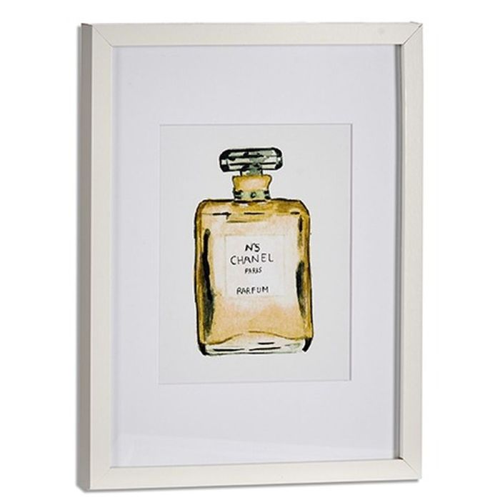 Cuadro CH Nº5 Perfume Vidrio Aglomerado 33 x 3 x 43 cm (6 Unidades) 2