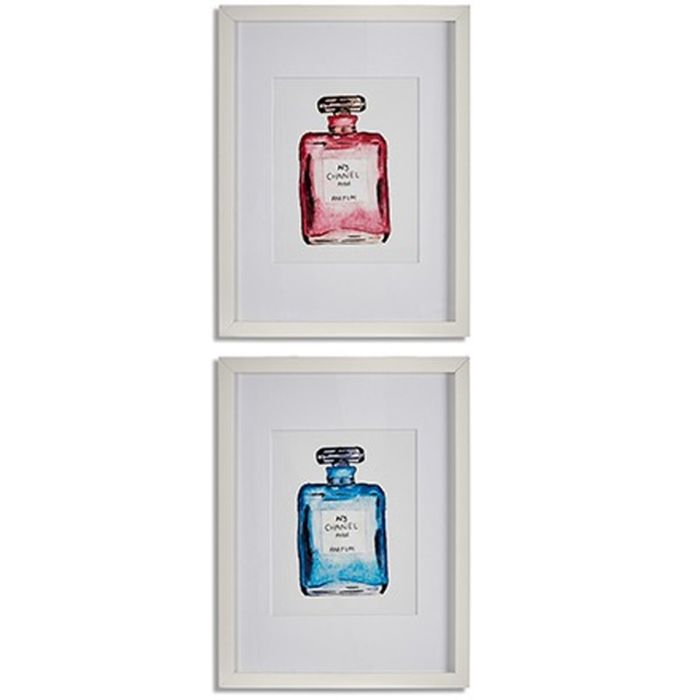 Cuadro CH Nº5 Perfume Vidrio Aglomerado 33 x 3 x 43 cm (6 Unidades) 1