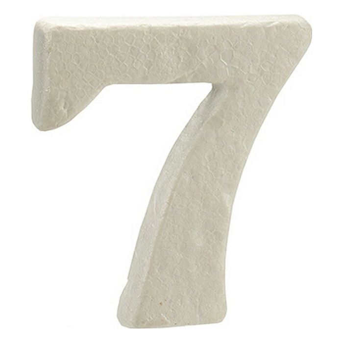 Número 7 Blanco Poliestireno 2 x 15 x 10 cm (12 Unidades) 1