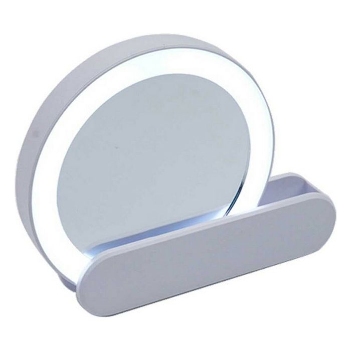 Espejo Luz LED 9 x 2 x 10 cm Blanco ABS (12 Unidades) 2