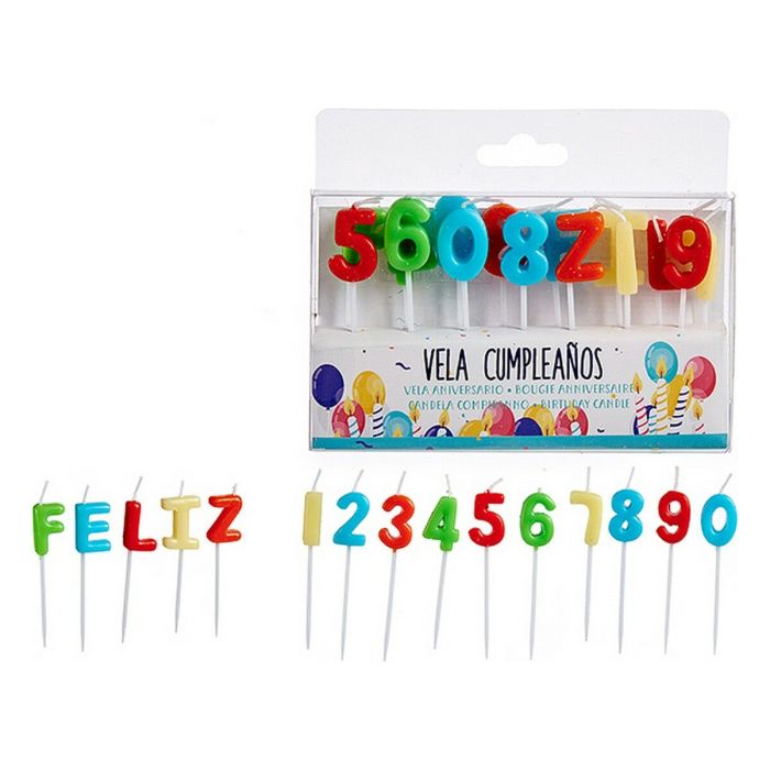Set de Velas Multicolor Cumpleaños (12 Unidades) 2