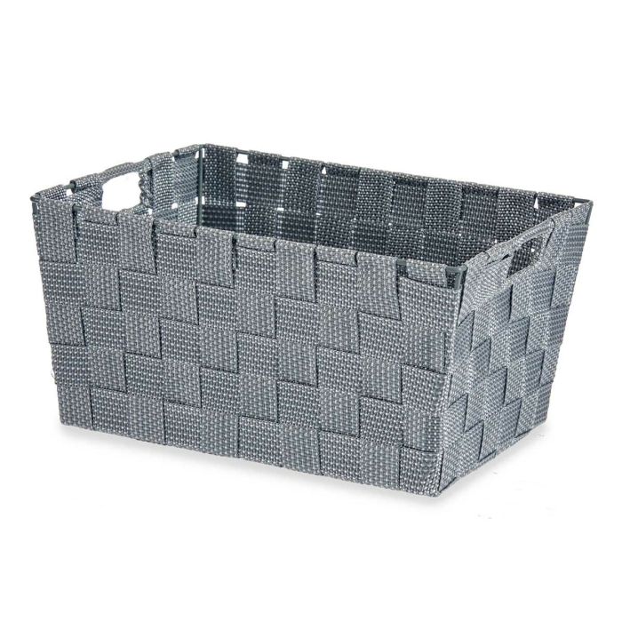 Cesta Multiusos Gris Tela 5 L 30,4 x 14 x 20 cm (18 Unidades) 2