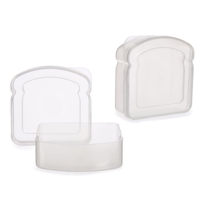 Fiambrera para Sandwich Transparente Plástico 12 x 4 x 12 cm (24 Unidades) 1